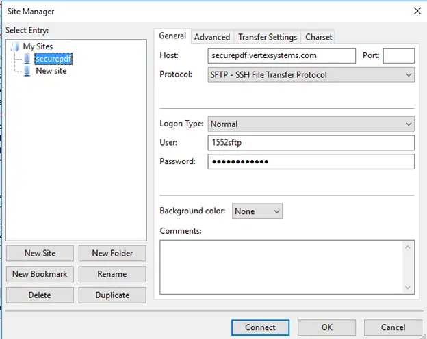 filezilla connect