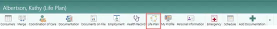 consumer profile life plan icon