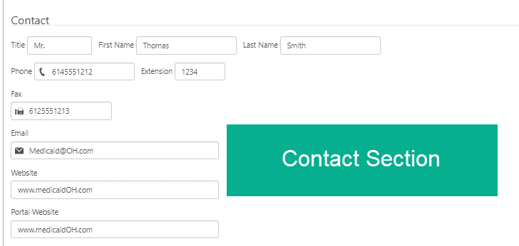 funding source contact section