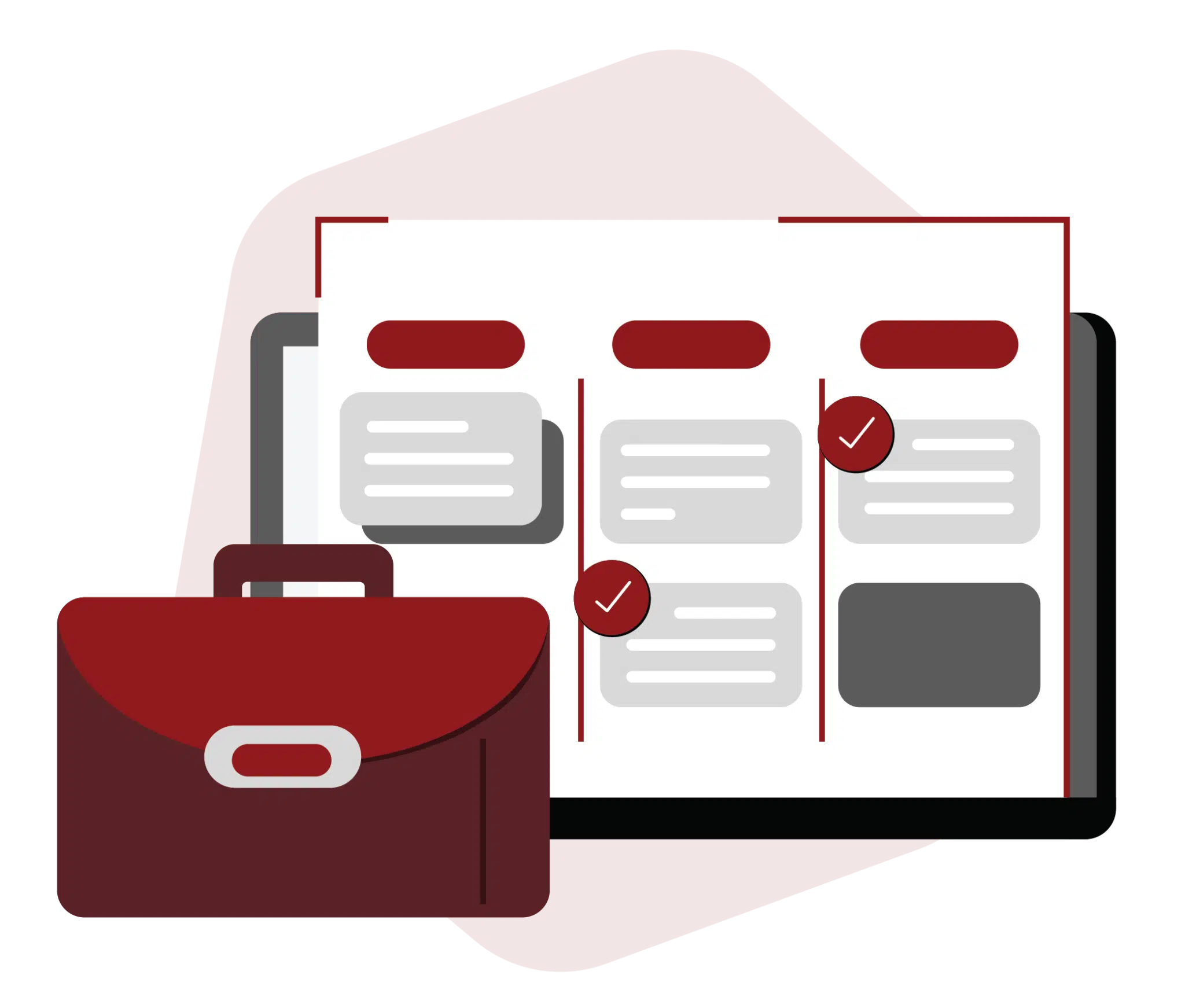 Vertex Home Page Illustration Managing Business Operations